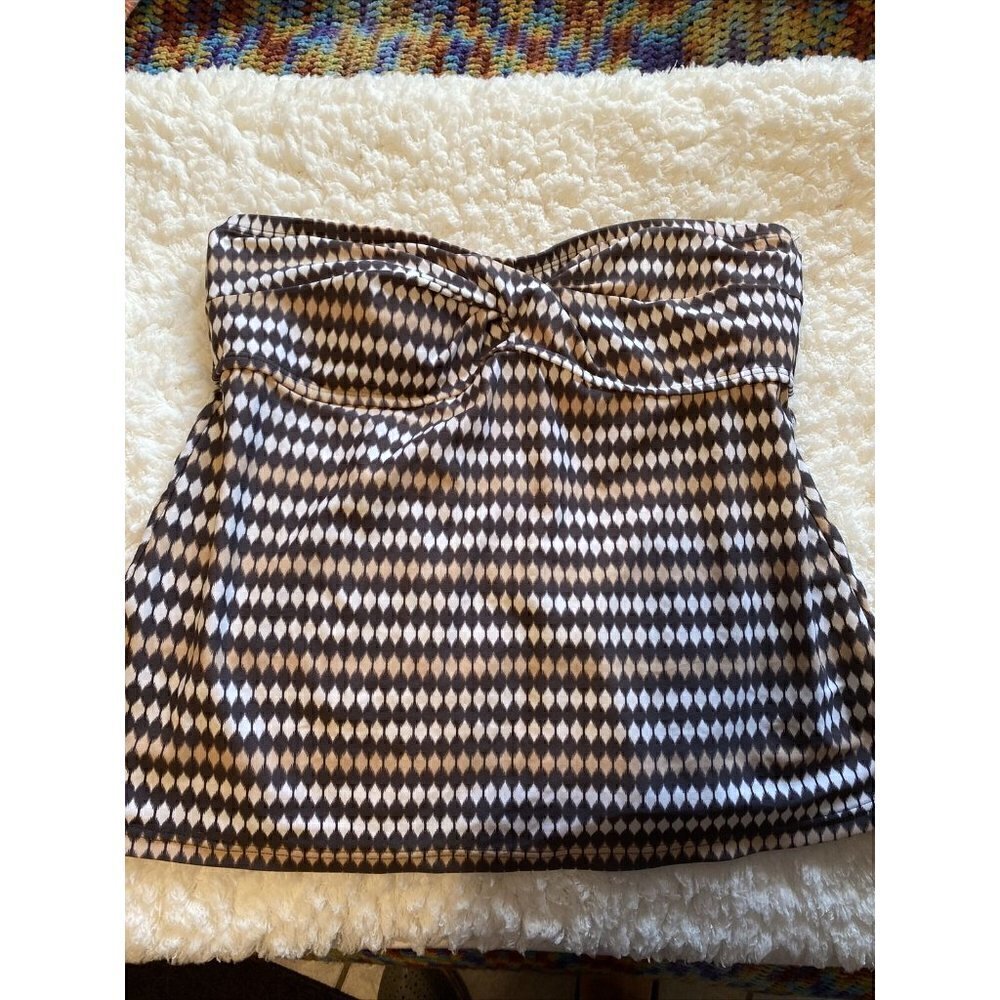 k AQUA*COUTURE  strapless stretch swim top XL